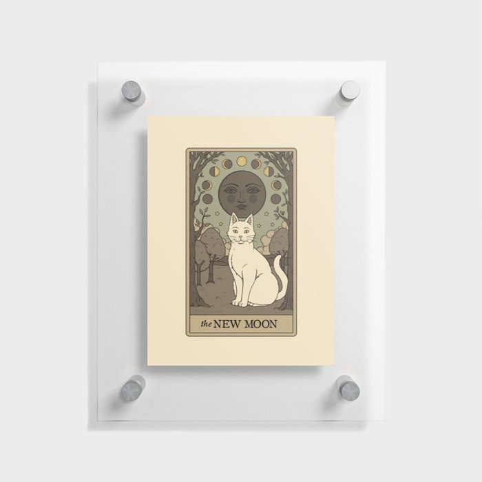 The New Moon Cat Floating Acrylic Print