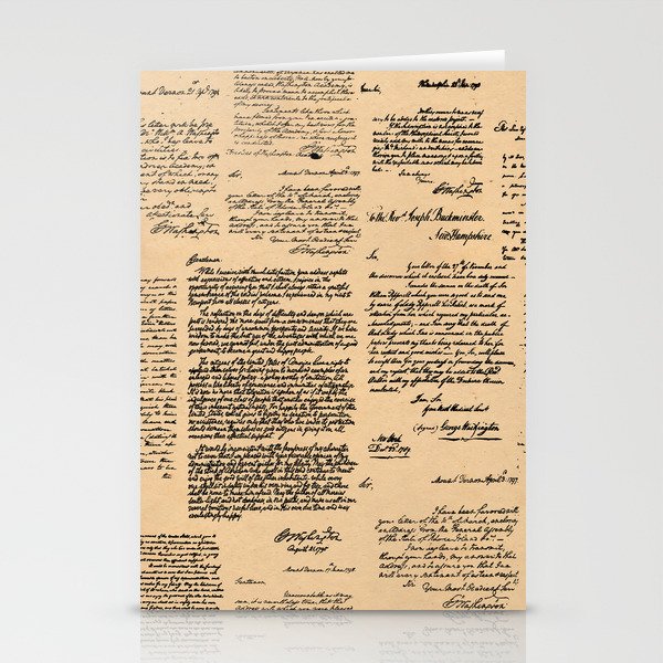 George Washington's Letters // Dark Paper Stationery Cards