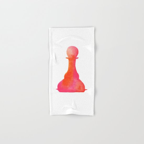 Chess Pawn Watercolor Hand & Bath Towel