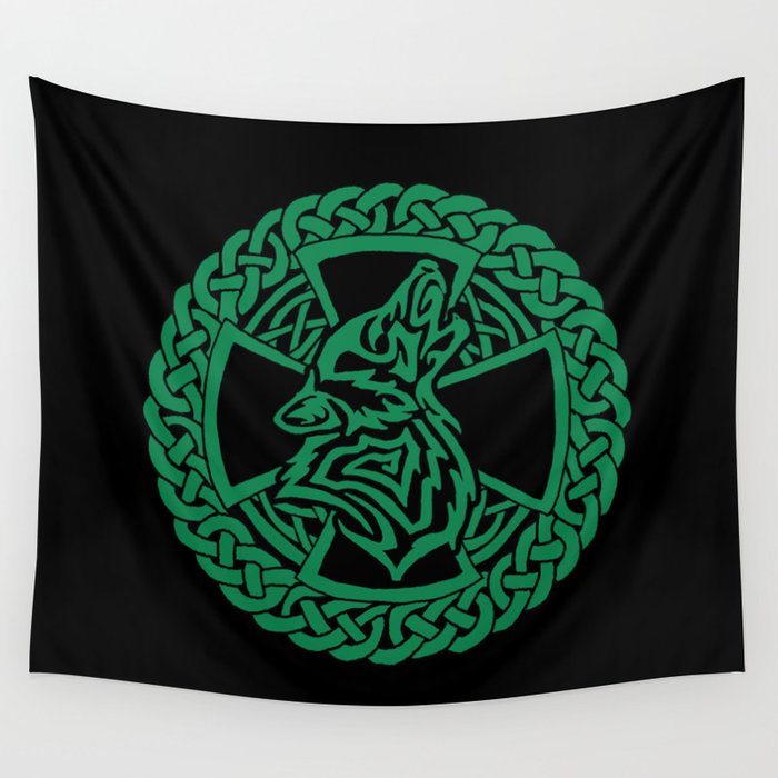 Celtic Wolf Wall Tapestry