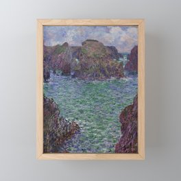 Claude Monet - Port-Goulphar, Belle-Île Framed Mini Art Print