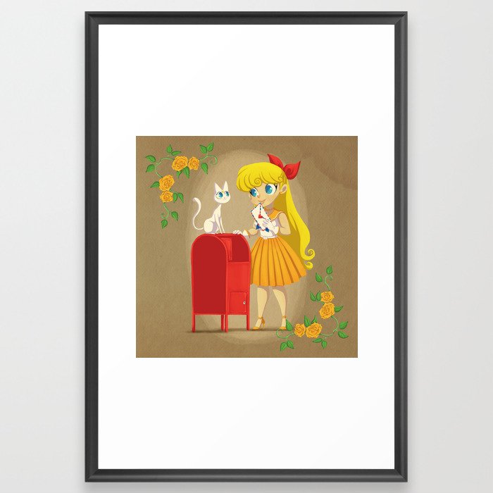 Retro Sailor Venus Framed Art Print