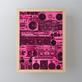 house of boombox : the pink print Framed Mini Art Print