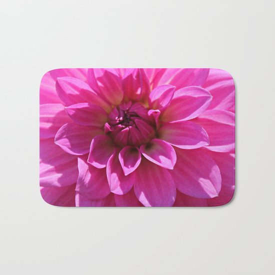 Lush Pink Dahlia Bath Mat
