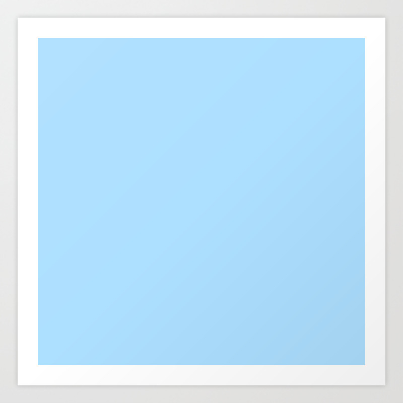 Solid Pale Light Blue Color Art Print By Podartist Society6