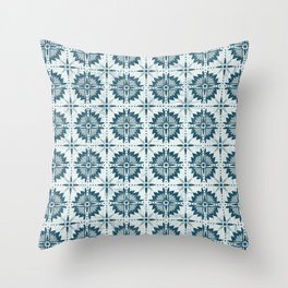 Summery- Blue Throw Pillow
