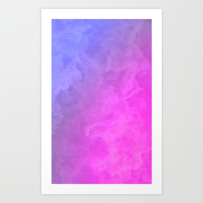 Smoke - pink and purple Art Print