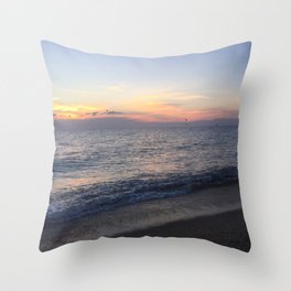 Ocean at Sunset Throw Pillow