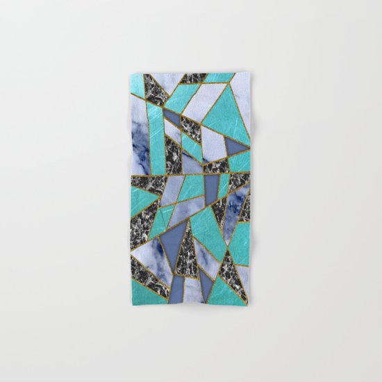Abstract #457 Marble Shards Hand & Bath Towel