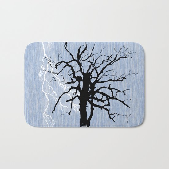 Gnarled Tree and Lightning Bath Mat