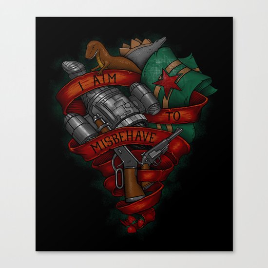 I Aim To Misbehave Canvas Print