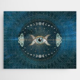 All Seeing Eye and Moons Jigsaw Puzzle