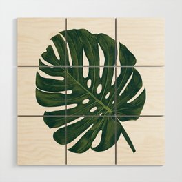 Monsterra Leaf Wood Wall Art