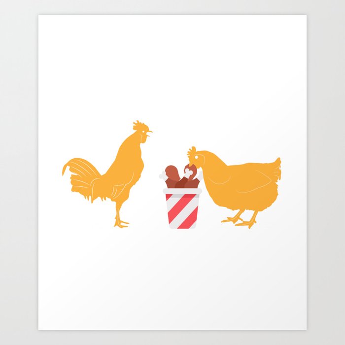 Dude That S Just Wrong Chicken Wings Farmer Farming Design Art Print By Peppersalt Society6