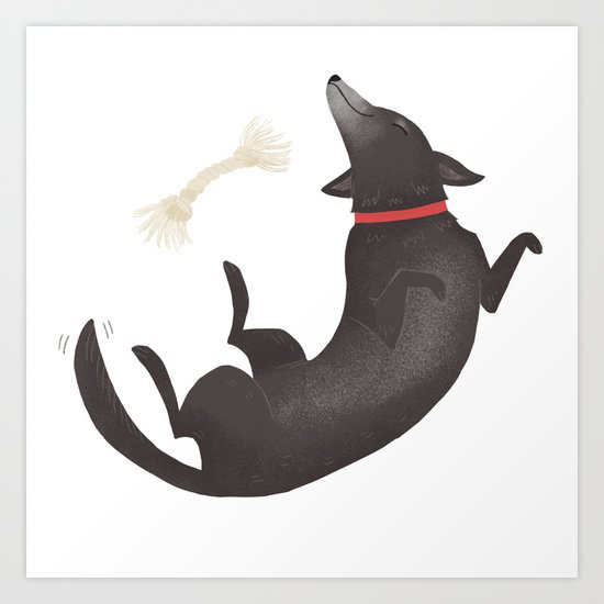 Happy Dog Art Print