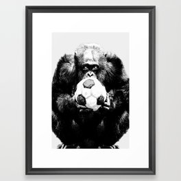 Soccer Chimp Framed Art Print