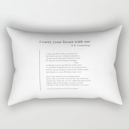 i carry your heart with me by E.E. Cummings Rectangular Pillow