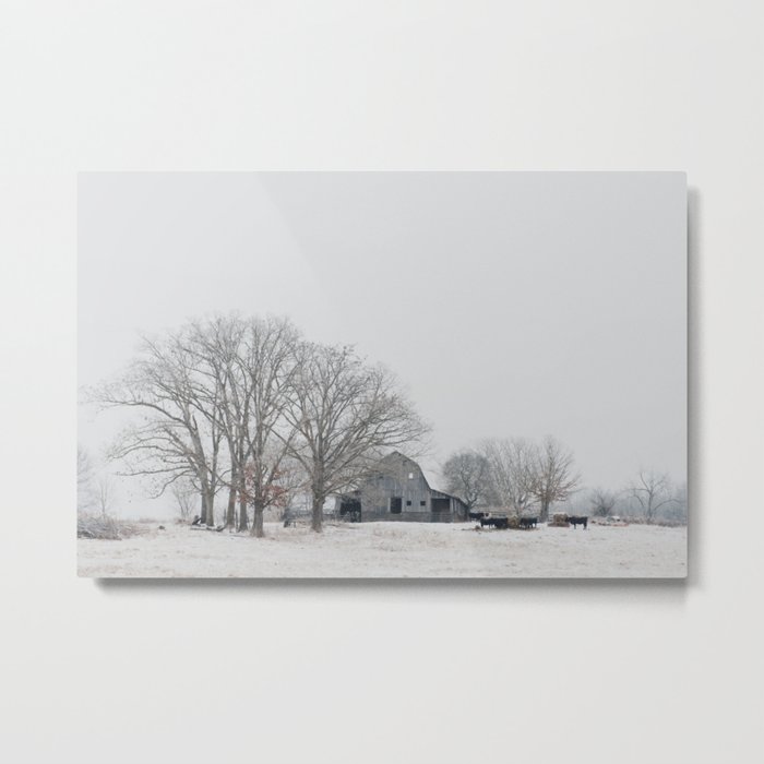 a Midwest winter photograph Metal Print