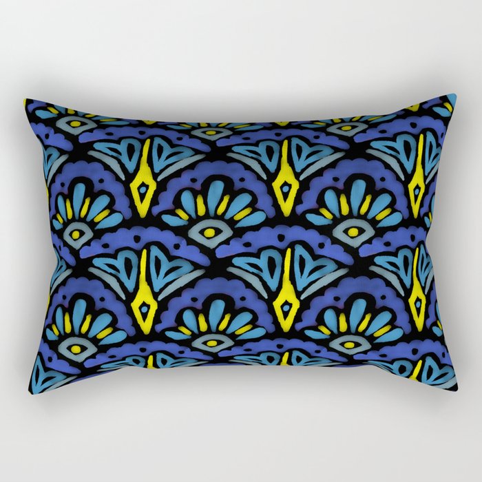 Watercolor Abstract Pattern Rectangular Pillow