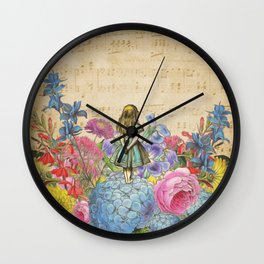 Wonderland Magical Garden - Alice In Wonderland Wall Clock