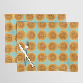 Sun Drawing Gold and Blue Placemat