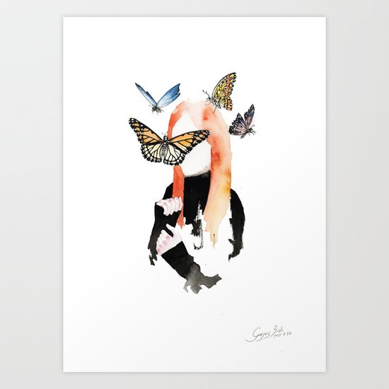 She is sensitive, but strong Art Print
