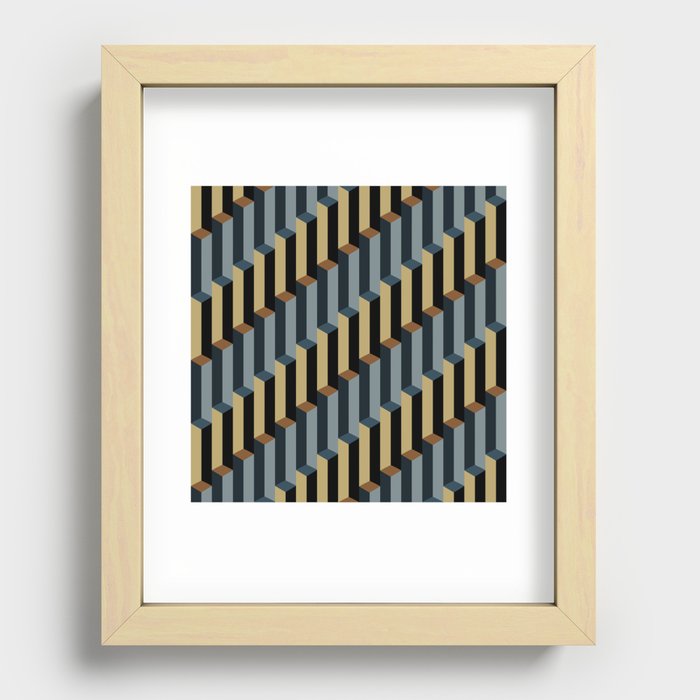 Geometric Columns XXVI Recessed Framed Print