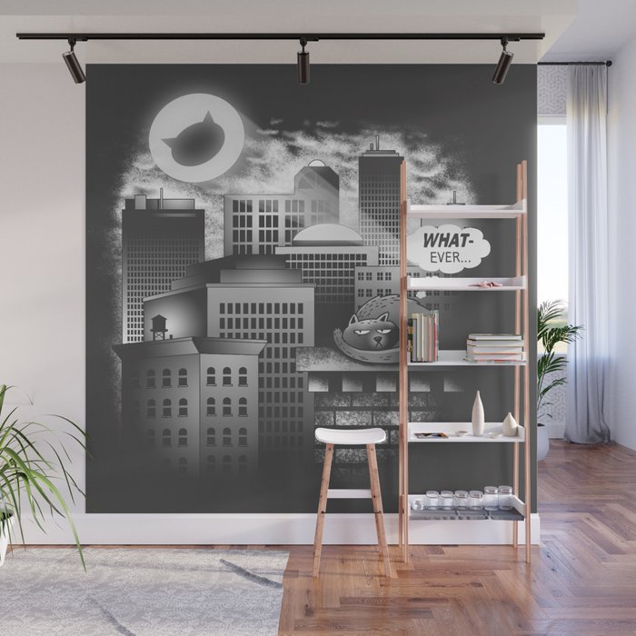 Cat Person Wall Mural