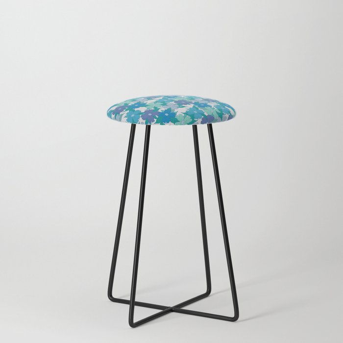 green and blue flowering dogwood symbolize rebirth and hope Counter Stool