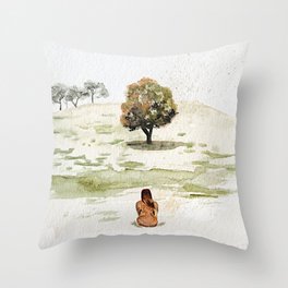 when I look at the trees Throw Pillow