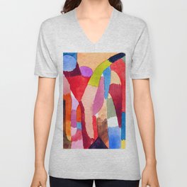 Paul Klee Movement of Vaulted Chambers V Neck T Shirt