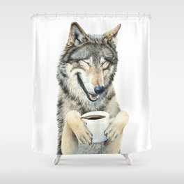 Coffee in the Moonlight Shower Curtain