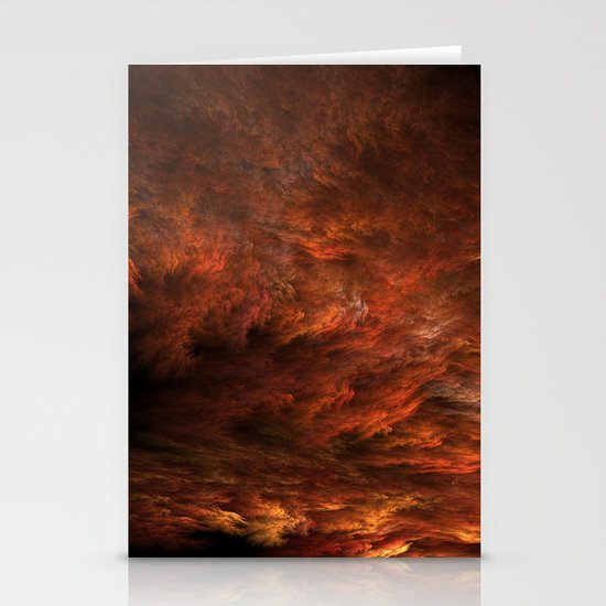 Fractal Sunset Stationery Cards