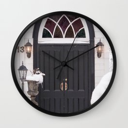 Welcome Warmth Wall Clock | Photo, Rural, Black, Doorart, Color, Country, Blackandwhite, Rusticdoor, Antique, Church 