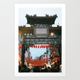 Chinatown Gate in London  Art Print