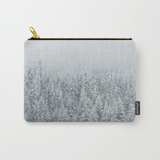 snow forest winter trees Carry-All Pouch
