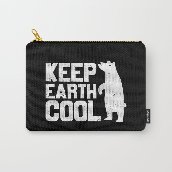 Keep Earth Cool Polar Bear Carry-All Pouch