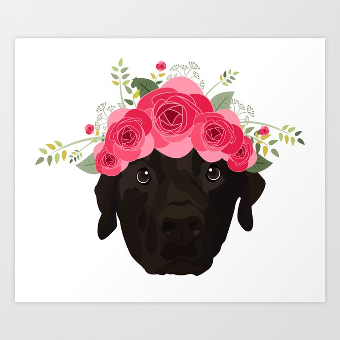 black floral crown