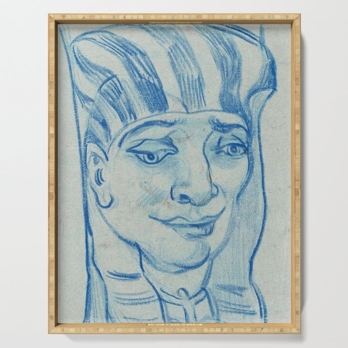 Egyptian Head, 1890 by Vincent van Gogh Serving Tray