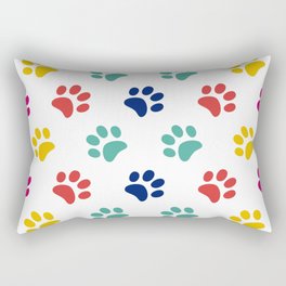 dog paw print pattern Rectangular Pillow