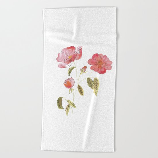 Rose Flower Beach Towel