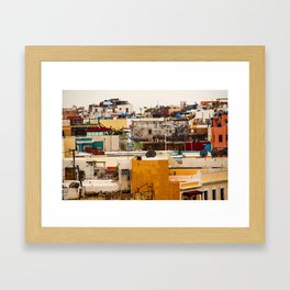 Old San Juan Buildings Framed Art Print