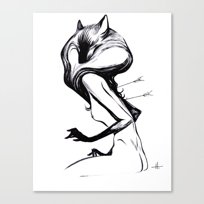 Backstabbed She Wolf Canvas Print
