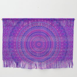 Purple Bohemian Flower Mandala Wall Hanging