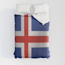 Flag of Iceland Duvet Cover