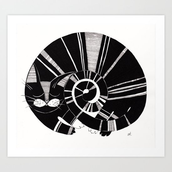 cats life: sleeping Art Print