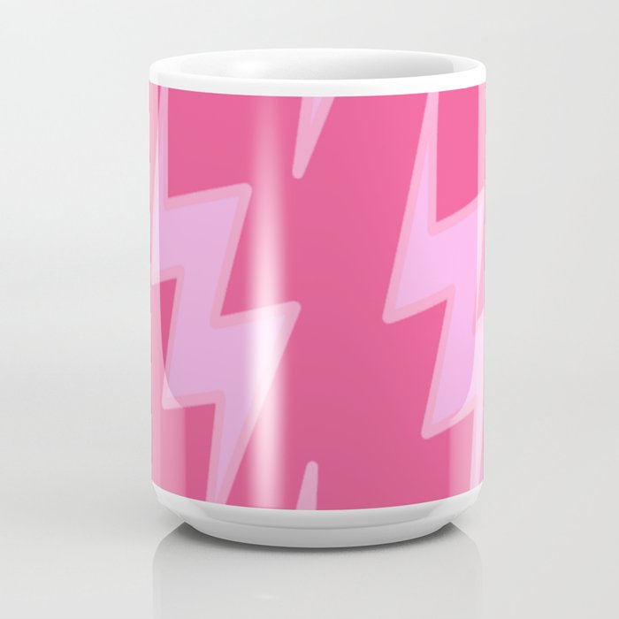 Preppy Pink Lighting Bolts Cold Cup