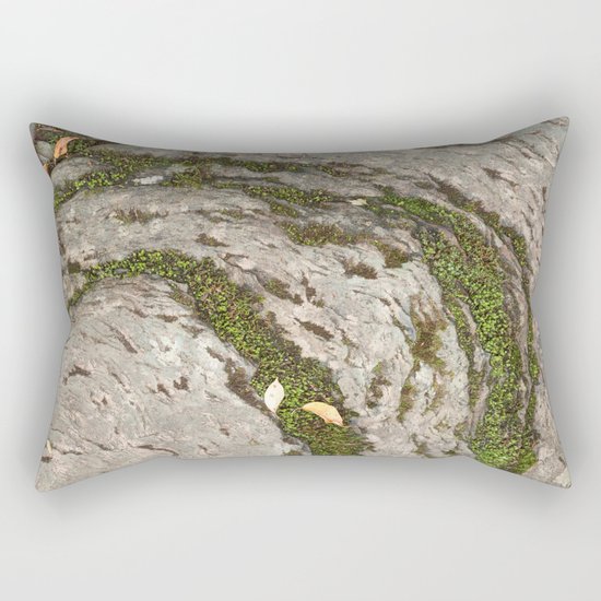 Mossy Stone Curves Rectangular Pillow