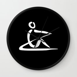 Rowing Logo 1 white Wall Clock