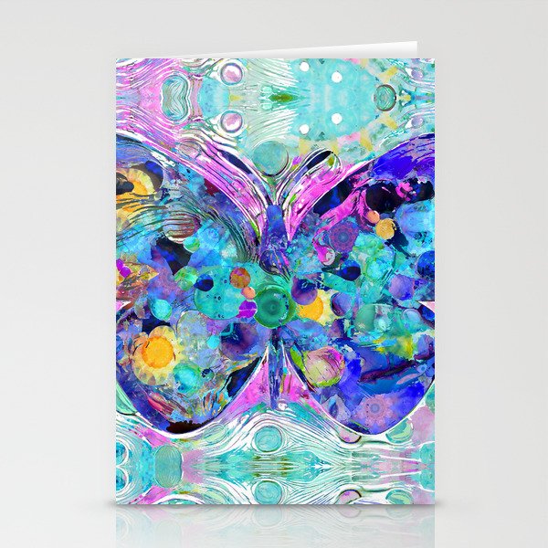 Bright Colorful Butterflies - Wild Butterfly Art Stationery Cards